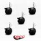 Service Caster 2'' Black Metal Hood Twin Caster with Brake Nylon Wheels Grip Ring Stem, 5PK SCC-GR02S50D-NYS-FB-B-716X1716-5 - alternate 2